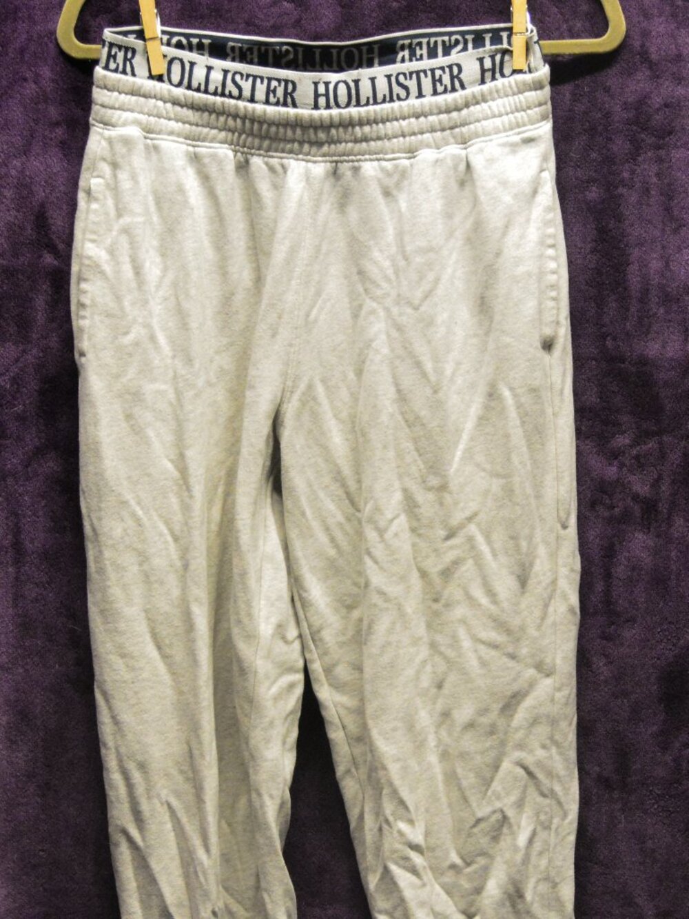 Heather Grey Hollister Cinched Sweatpants